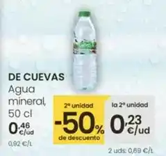 Eroski Agua de cuevas - agua mineral oferta