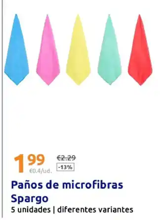 Action Paños de microfibras Spargo oferta