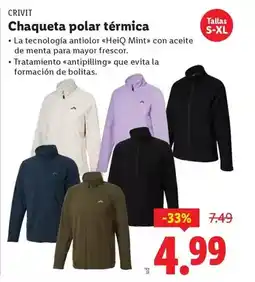 Ocine Crivit - chaqueta polar termica oferta