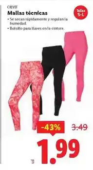 Ocine Crivit - mallas tecnicas oferta