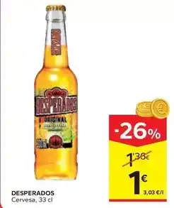 Caprabo Desperados - cervesa oferta