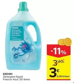 Caprabo Eroski - detergent líquid frescor azul oferta
