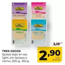 Alimerka Tres oscos - queso bajo en sal, light, sin lactosa o tierno oferta