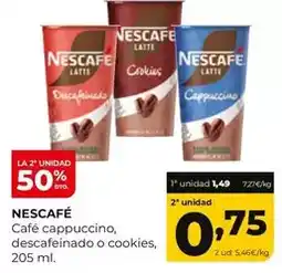 Alimerka Nescafé - cafe cappuccino descafeinado o cookies oferta