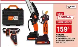Leroy Merlin Altuna - kit tierra + motosierra + 2 baterias 21v-2ah + cinturon + maletin oferta