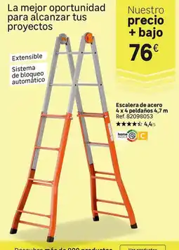Leroy Merlin Sistema - escalera de acero 4 x 4 pedianos 4 x m oferta