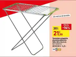 Leroy Merlin Home - tendedero plegable aluminio doble al adulto oferta