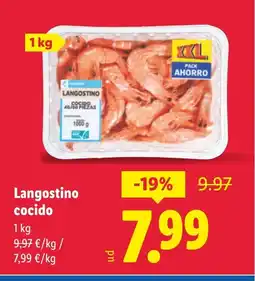 Lidl Langostino cocido oferta