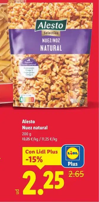 Lidl ALESTO Nuez natural oferta