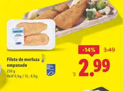 Lidl Filete de merluza empanado oferta
