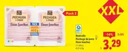 Lidl REALVALLE Pechuga de pavo finas lonchas oferta