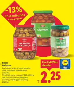 Lidl BARESA Aceitunas oferta