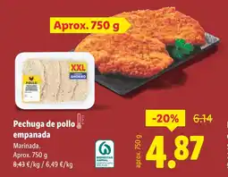Lidl Pechuga de pollo empanada oferta
