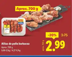 Lidl Alitas de pollo barbacoa oferta