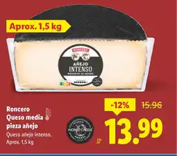 Lidl RONCERO Queso media pieza añejo oferta