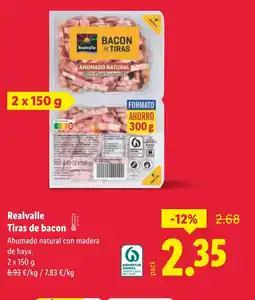 Lidl REALVALLE Tiras de bacon oferta