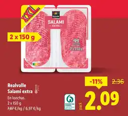 Lidl REALVALLE Salami extra oferta