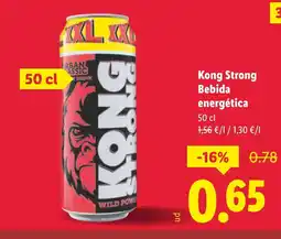 Lidl KONG STRONG Bebida energética oferta
