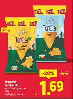 Lidl SNACK DAY Tortilla chips oferta