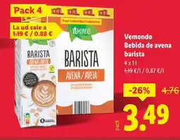 Lidl VEMONDO Bebida de avena barista oferta