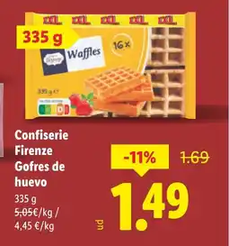 Lidl CONFISERIE FIRENZE Gofres de huevo oferta
