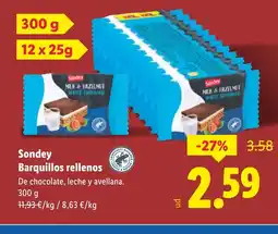 Lidl SONDEY Barquillos rellenos oferta