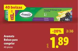 Lidl AROMATA Bolsas para congelar oferta