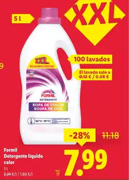 Lidl FORMIL Detergente líquido color oferta