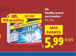 Lidl W5 Pastillas antical para lavadora oferta