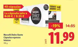 Lidl NESCAFÉ DOLCE GUSTO Cápsulas espresso intenso oferta