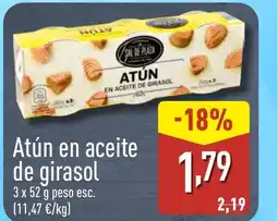 ALDI Atún en aceite de girasol oferta