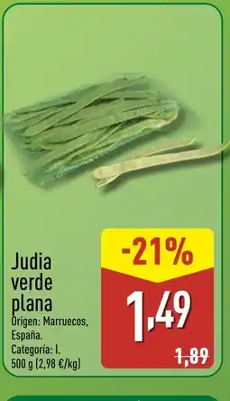 ALDI Judia verde plana oferta
