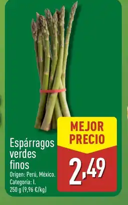ALDI Espárragos verdes finos oferta