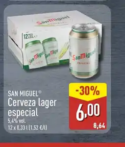 ALDI SAN MIGUEL Cerveza lager especial oferta