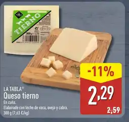 ALDI LA TABLA Queso tierno oferta