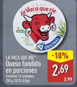 ALDI LA VACA QUE RIE Queso fundido en porciones oferta