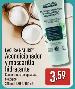 ALDI LACURA NATURE Acondicionador y mascarilla hidratante oferta