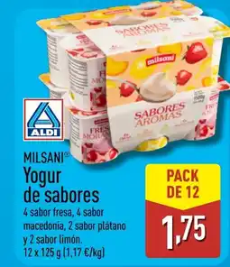 ALDI MILSANI Yogur de sabores oferta