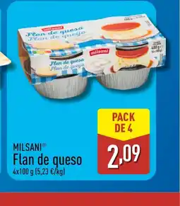 ALDI MILSANI Flan de queso oferta