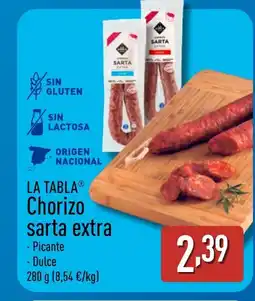 ALDI LA TABLA Chorizo sarta extra oferta