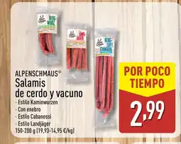 ALDI ALPENSCHMAUS Salamis de cerdo y vacuno oferta