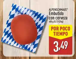 ALDI ALPENSCHMAUS Embutido con cerveza oferta