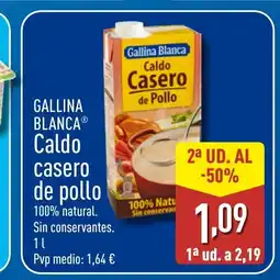 ALDI GALLINA BLANCA caldo casero de pollo oferta