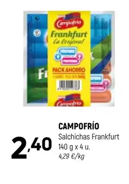 Coviran CAMPOFRÍO Salchichas Frankfurt oferta