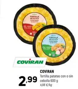Coviran COVİRAN Tortilla patatas con o sin cebolla oferta
