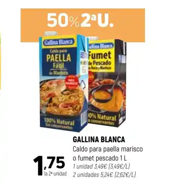 Coviran GALLINA BLANCA Caldo para paella marisco o fumet pescado oferta