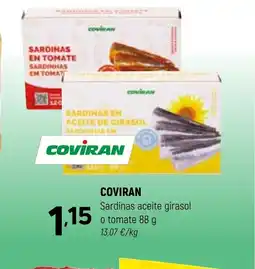 Coviran COVIRAN Sardinas aceite girasol o tomate oferta