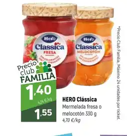 Coviran HERO Clássica Mermelada fresa o melocotón oferta