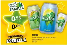 Coviran NESTEA Té verde-maracuyá, limón con o sin azúcar lata oferta
