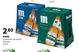 Coviran MAHOU Cerveza con o sin alcohol oferta